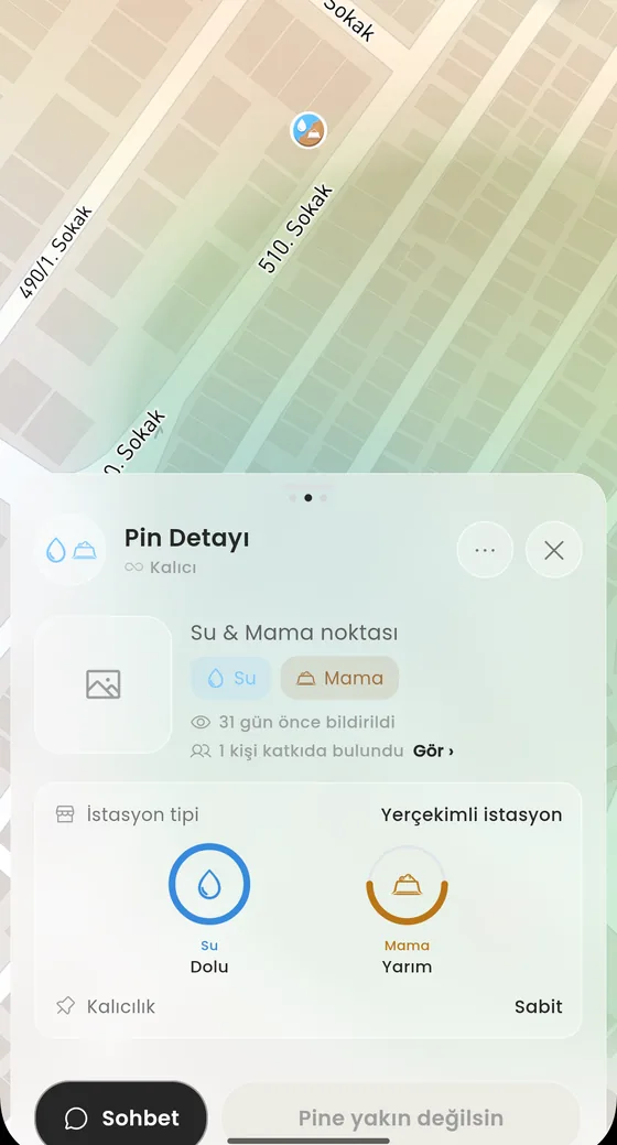 Pin detayi ve iki dugme