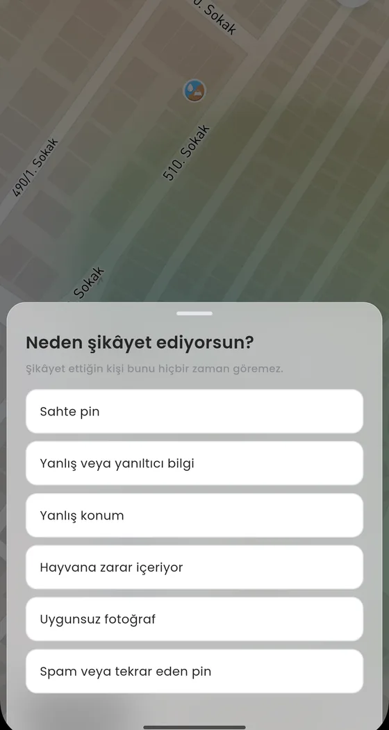 Sikayet nedenleri listesi